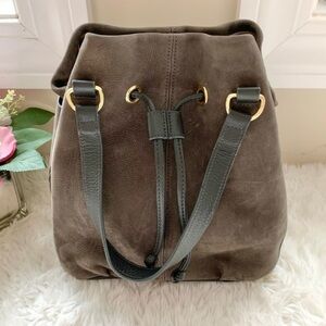 Gigi New York Nubuck Leather Bucket Bag